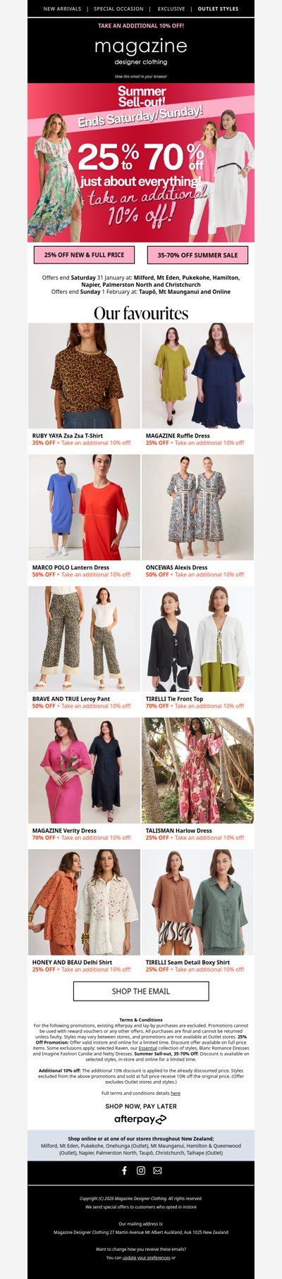 🩵 Final days! 25–70% off + extra 10%