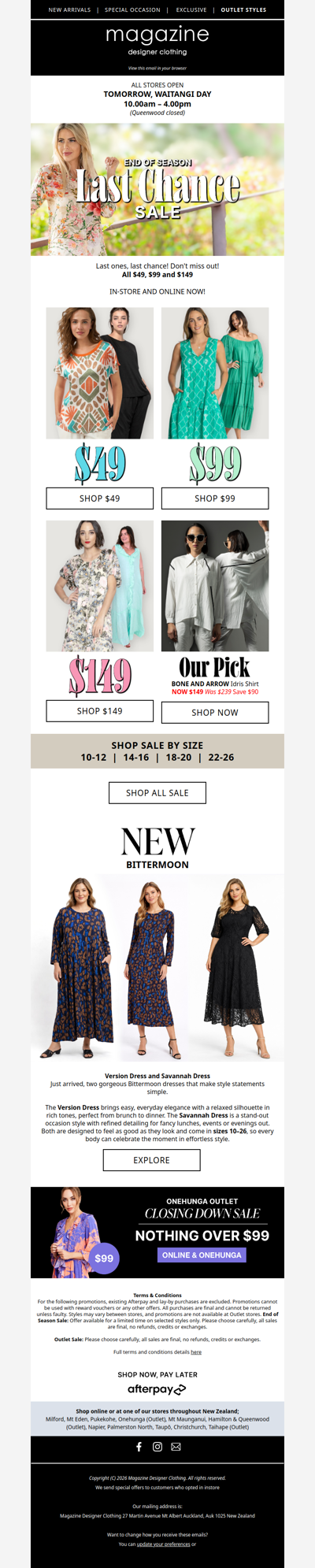 ☀️ 150+ styles at $49, $99 or $149. Last chance!