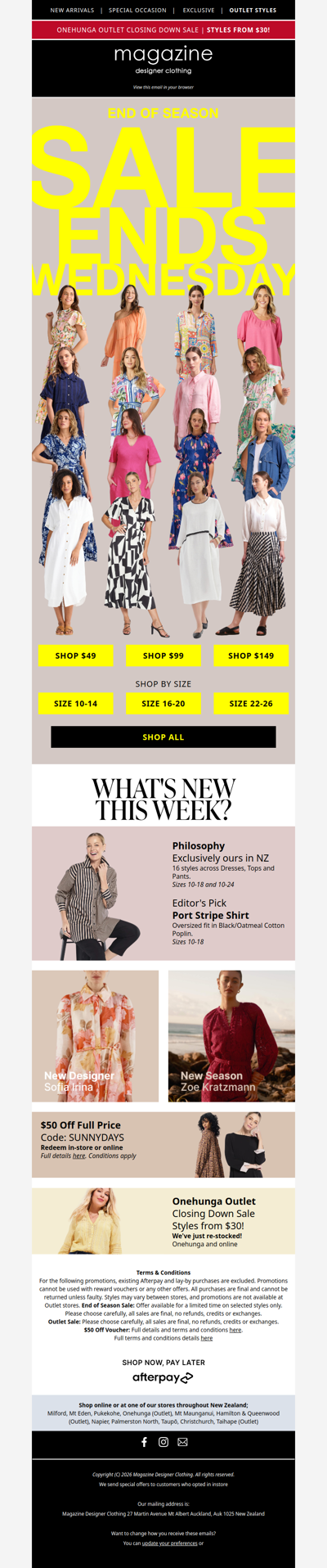 ⚠️ SAVINGS ALERT Sale Ends Wednesday. From $49!