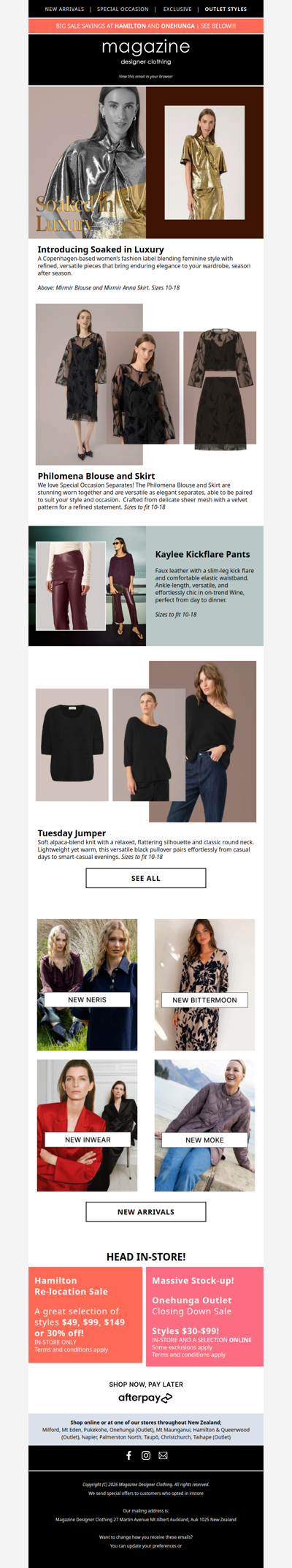 ⭐ New Soaked In Luxury, Cue Chic Danish Design