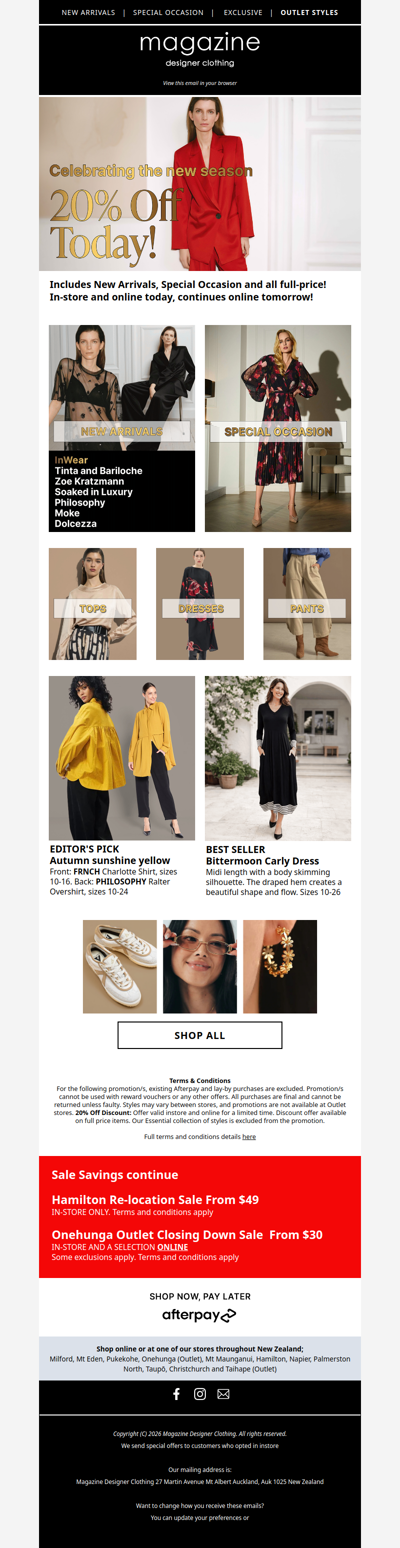 🍁 20% OFF TODAY Including New!