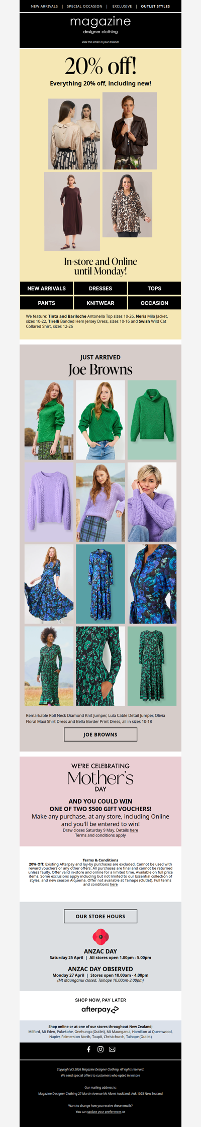 💃 20% off everything ON NOW!