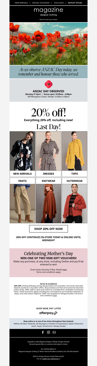 LAST DAY for 20% OFF!