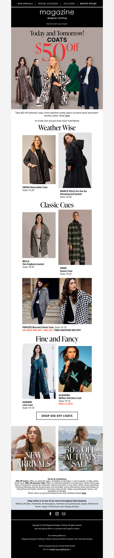 🧥 We're taking $50 off these styles!