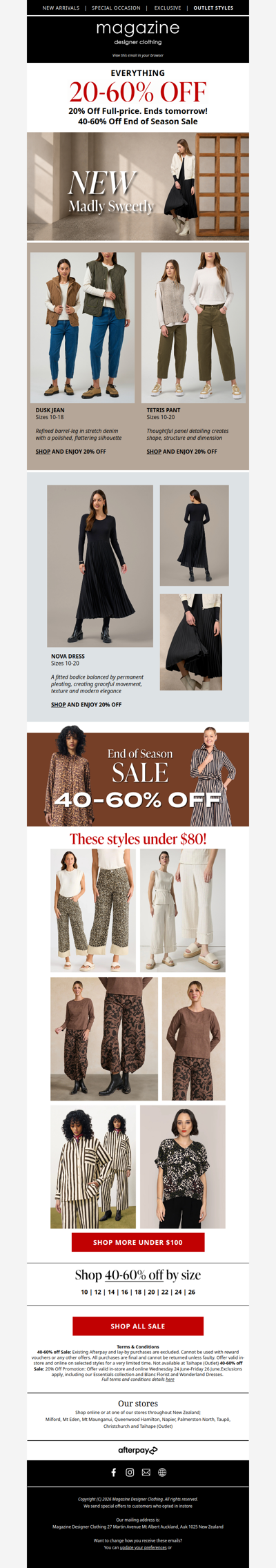 📍20% off full-price, ends tomorrow!