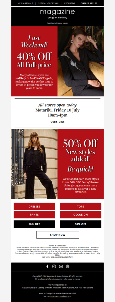 This Is It ♥️ 40–60% OFF Everything!
