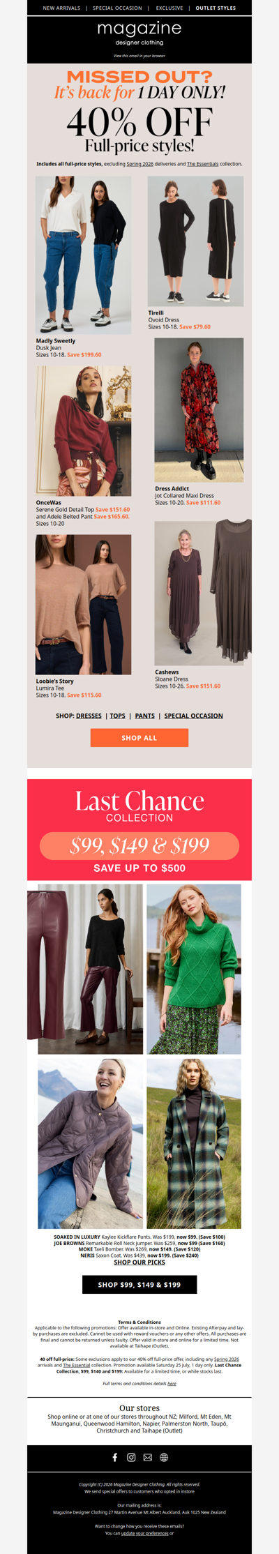 TODAY ONLY, 40% OFF Full-price! 🧡