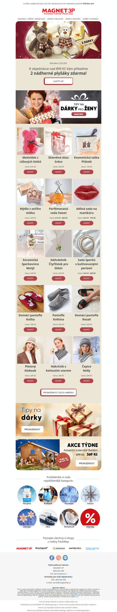 Dvojice plyšáku v hodnotě 499 Kč jako🎁