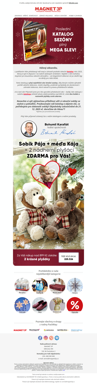 Vánoční katalog 2025: největší slevy sezóny + dárek zdarma!