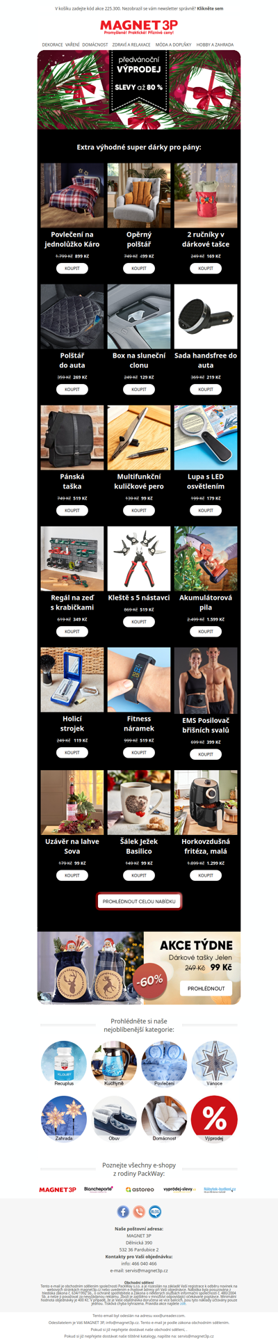 Nejvyšší slevy na super dárky pro pány ☝️