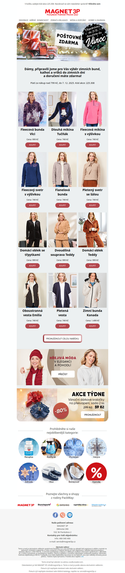 Dámská móda ► Poštovné se slevou 100 %