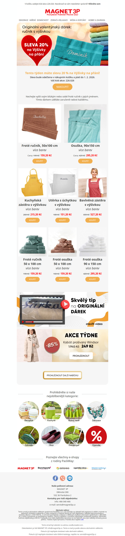 Výšivky na přání s 20% slevou
