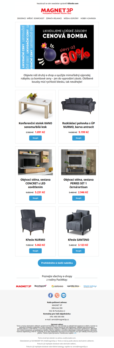 🎉 Objevte náš druhý e-shop: výprodej nábytku za bombové ceny!