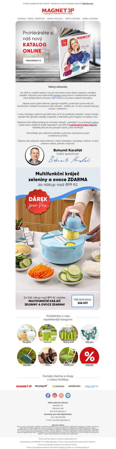 Vážený zákazníku, nový e-katalog plný slev a dárků k nákupu je zde 🎁
