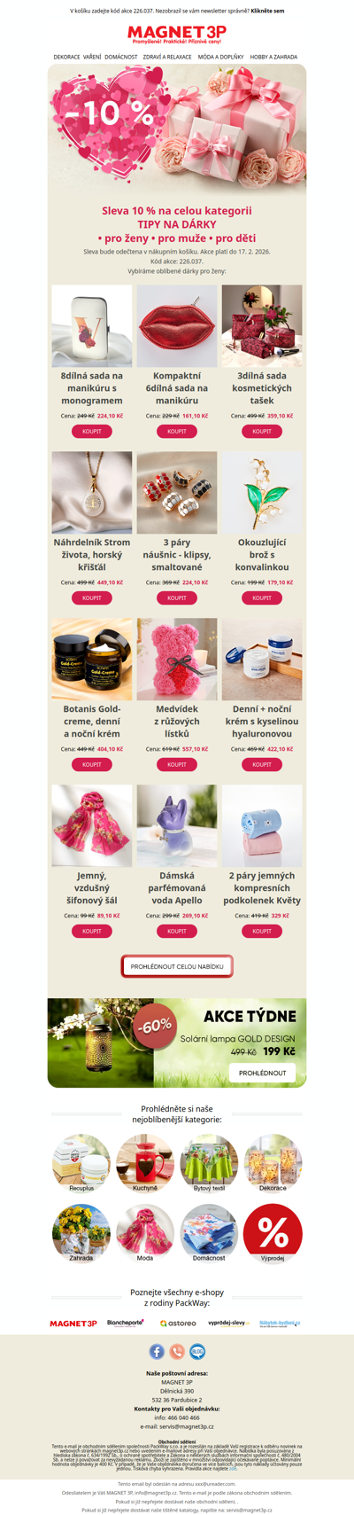 -10 % na dárky pro Vaši milovanou