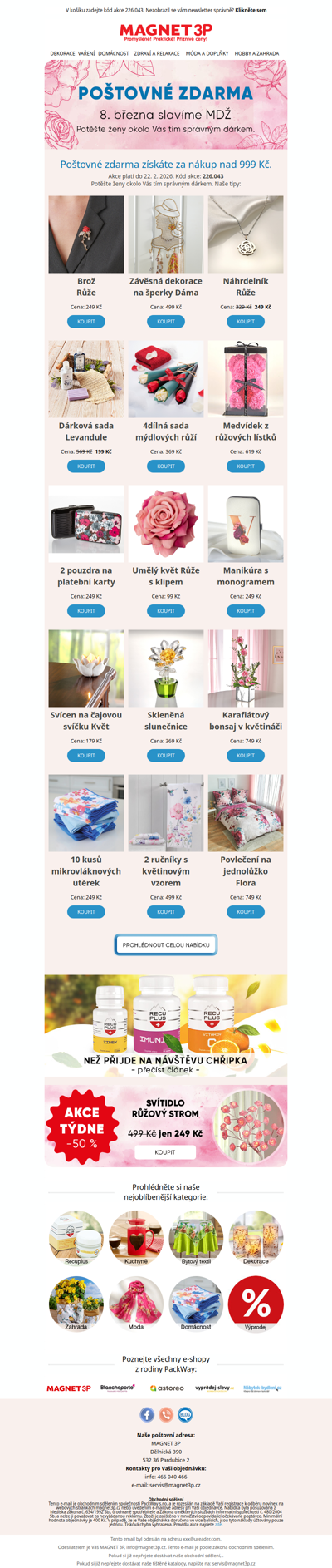 Slavíme MDŽ 💐| Doručení zdarma