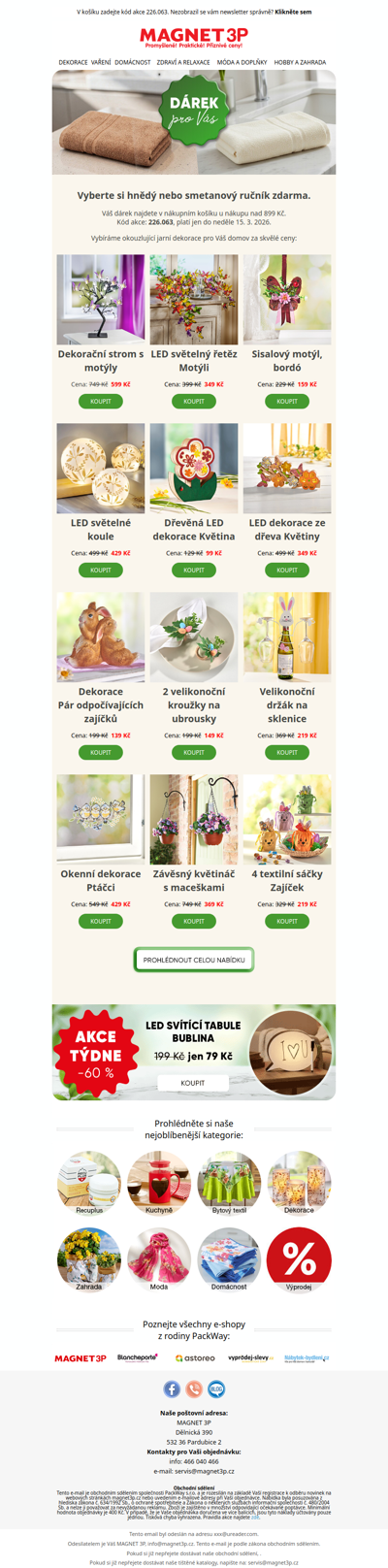 Nepropásněte dárek k nákupu!