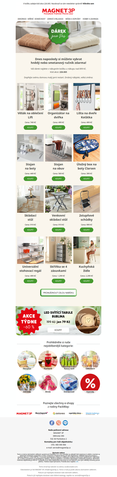 Hebký ručník zdarma 🎁 uvnitř →