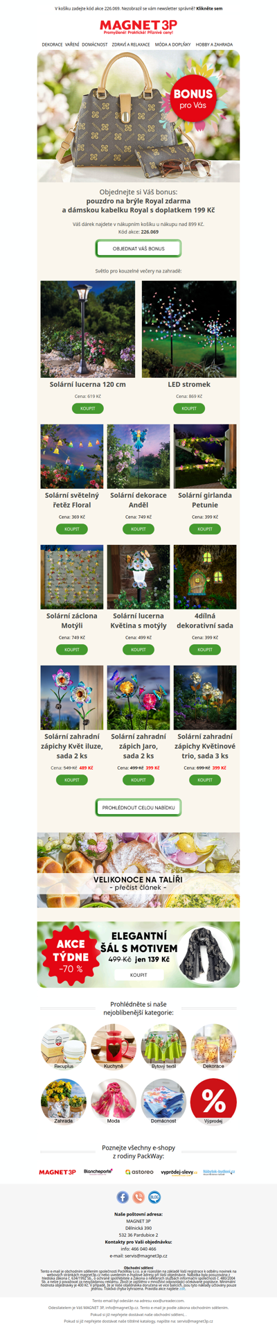 Světlo pro kouzelné večery na zahradě ✨