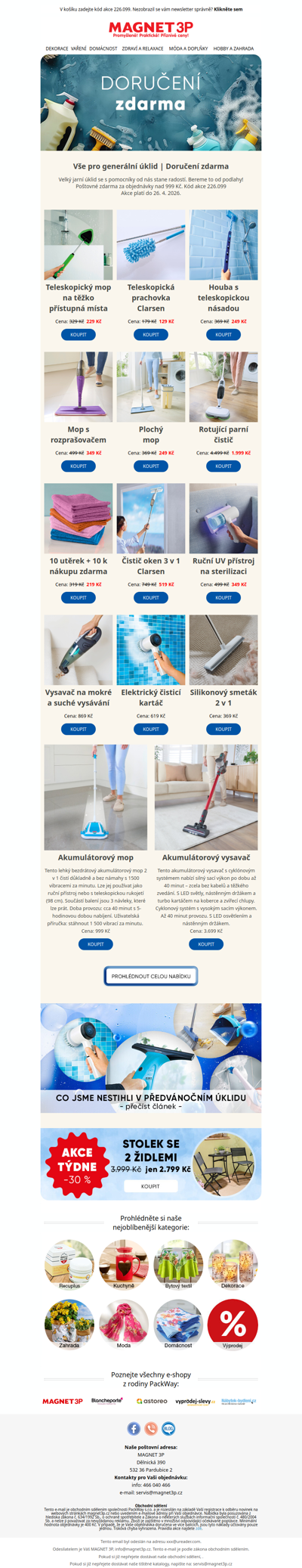 Vše pro generální úklid | Doručení zdarma 🚚