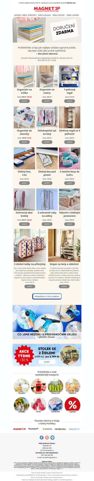 Chytré skladování prádla | 0 Kč za doručení 💥