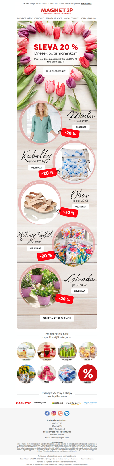 -20 % | Dnešek patří maminkám ❤️