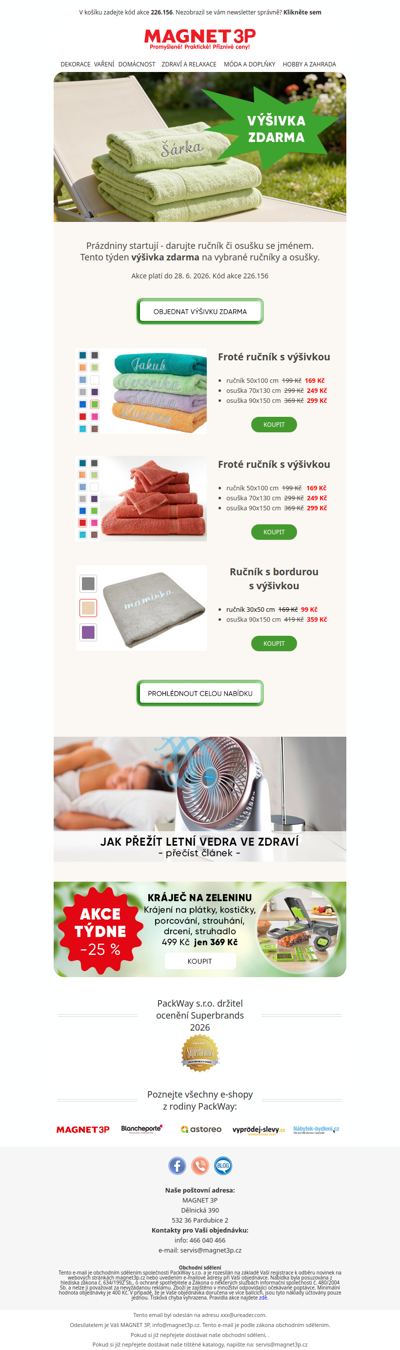 Výšivky zdarma. Na jaký sortiment? 🧵
