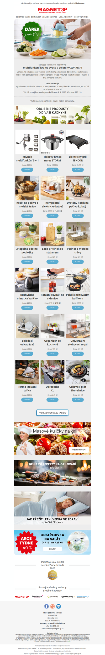 Dárek v hodnotě 499 Kč do kuchyně 🍳