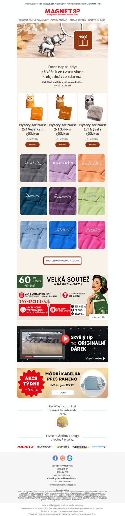 🧵 Výšivky na přání s odměnou navíc