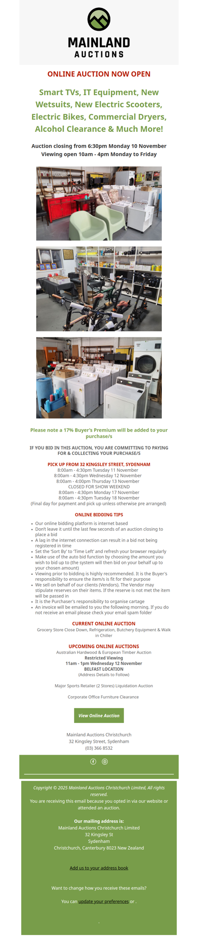 HOUSEHOLD ONLINE AUCTION NOW OPEN!