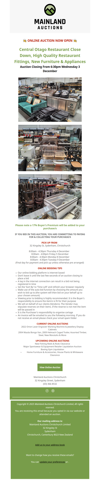 ONLINE AUCTION NOW OPEN 👩‍🍳