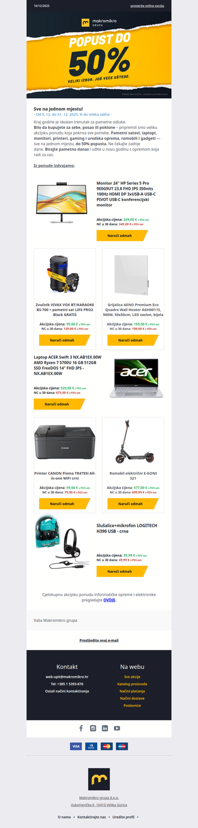 VELIKI IZBOR. JOŠ VEĆE UŠTEDE.