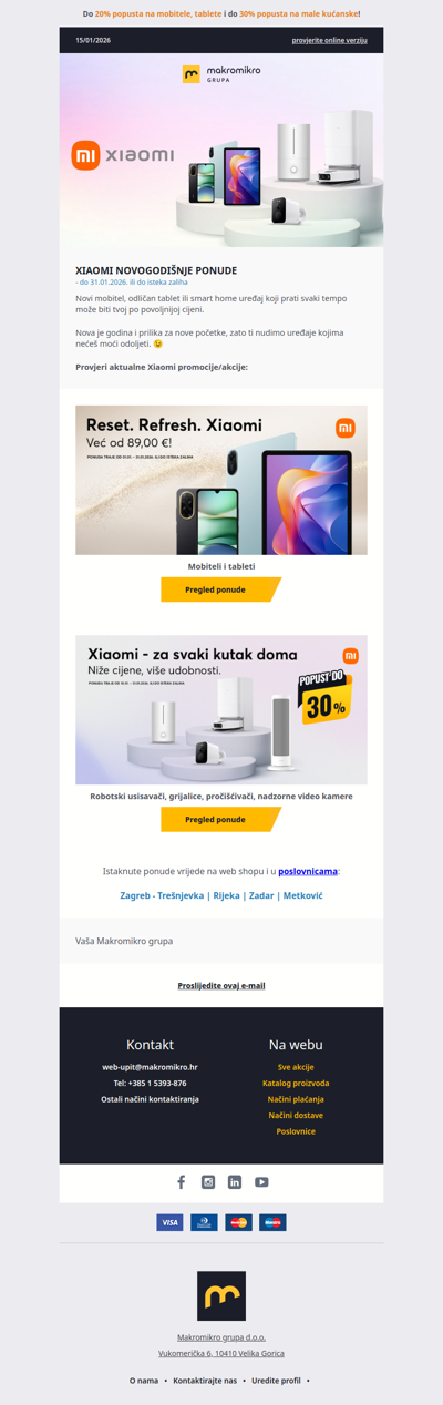 Reset. Refresh. Xiaomi - popusti na top gadgete!
