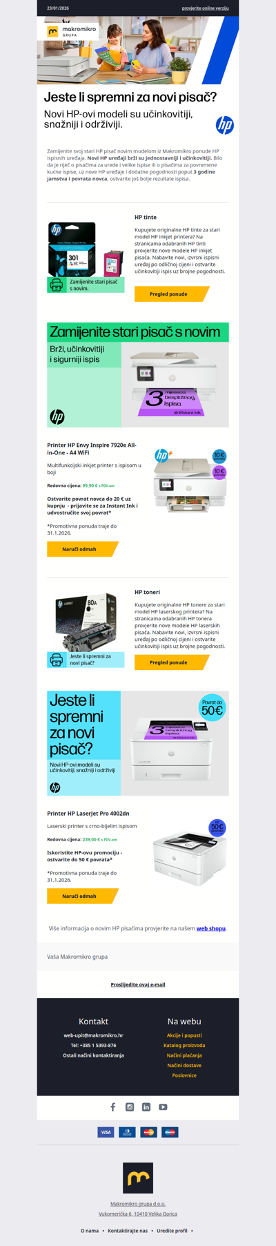 Jeste li spremni za novi pisač?