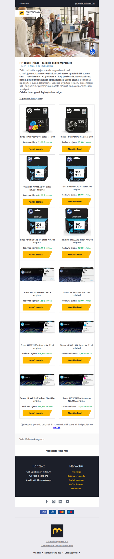 Za kvalitetan i dosljedan ispis.