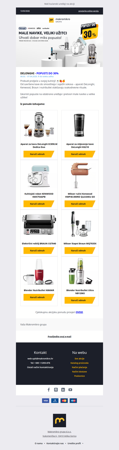 Uhvati dobar miks popusta na DeLonghi!