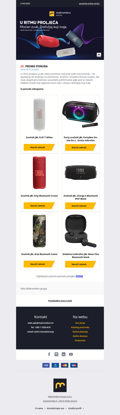 📢 Čujte i počujte! JBL promo ponuda samo što nije istekla!