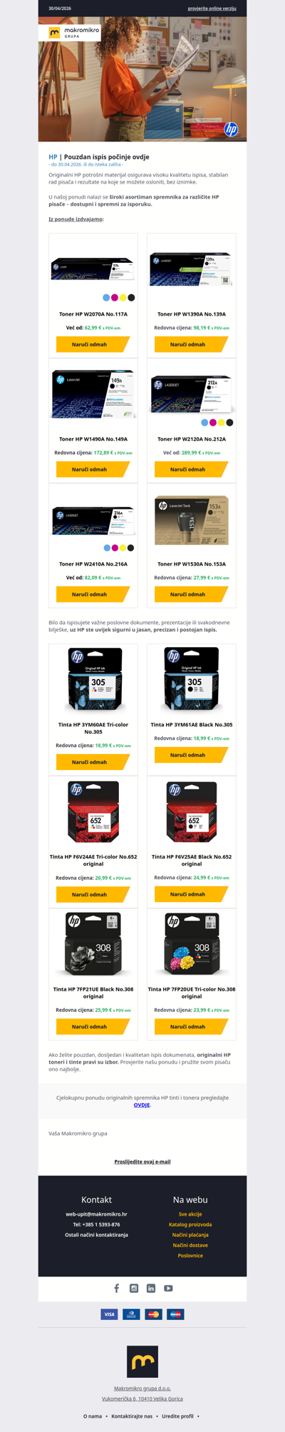Stabilan ispis bez iznenađenja – prijeđite na HP original!