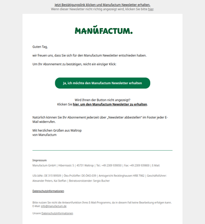 Bitte bestätigen Sie Ihre Newsletter Anmeldung