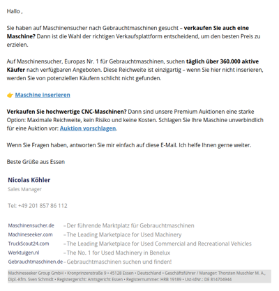 Verkaufen Sie auch? ⚙️