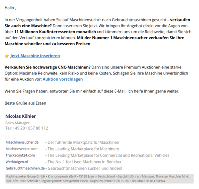 , verkaufen Sie auch? ⚙️