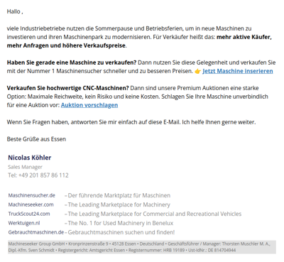 Höhere Verkaufspreise für Ihre Maschine! Verkaufen Sie? ⚙️
