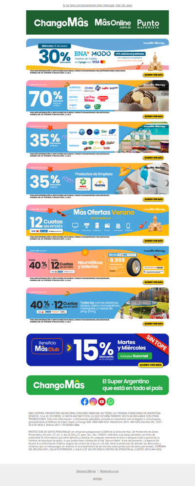 ¡Nueva semana de MâsOfertas de verano🏖️! 35% en aguas y helados seleccionados🍦