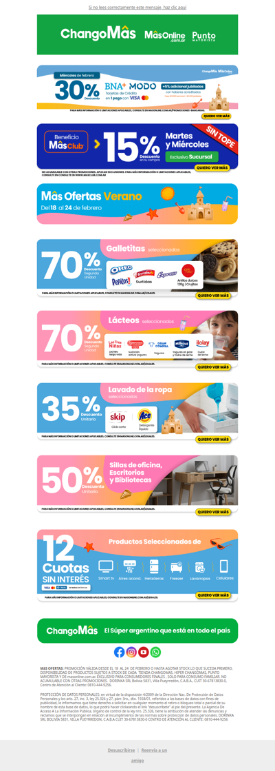 ¡Corta la semana con MâsOfertas !🎉Aprovechá🎊