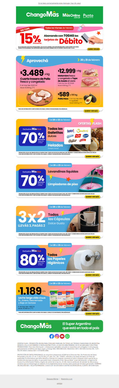 Llegó el Finde con Ofertas Flash ⚡+ 15% con todas las tarjetas de débito 📲