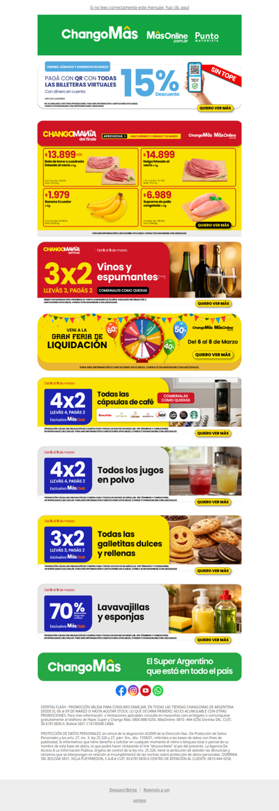 Finde de ChangoManía⚡+ 15% con todas las billeteras virtuales