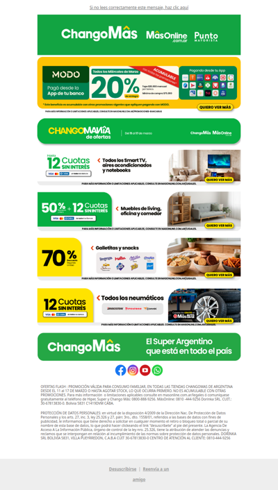 💥20% de Reintegro con MODO + ChangoManía de ofertas! 📲