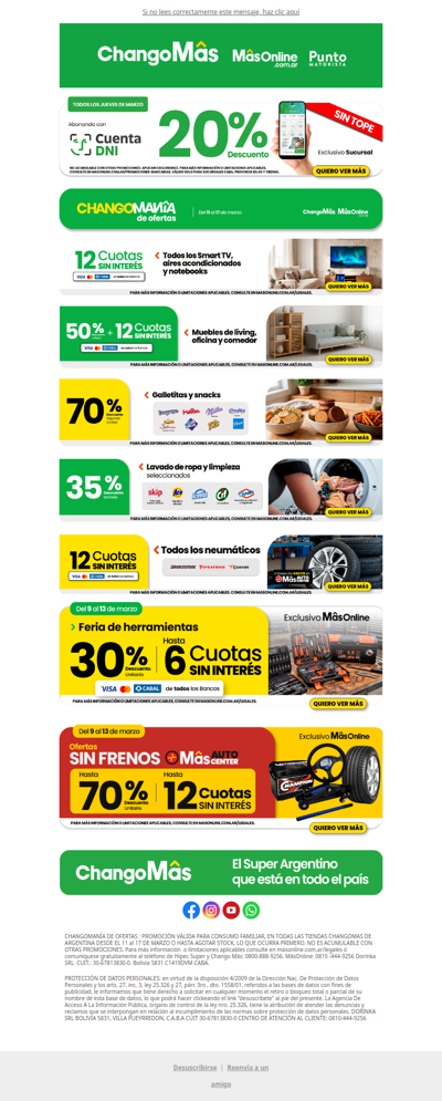 💥 Aprovechá ChangoManía! + 20% con Cuenta DNI 📲