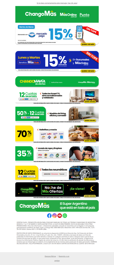 💥 15% con Mercado Pago  📲 + ChangoManía de ofertas