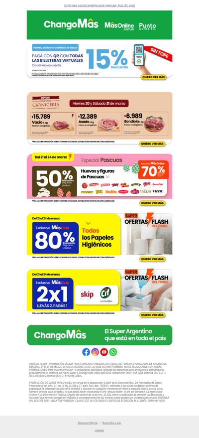 🚨Finde XXL con Ofertas Flash 🚨 + 15% con todas las billeteras virtuales